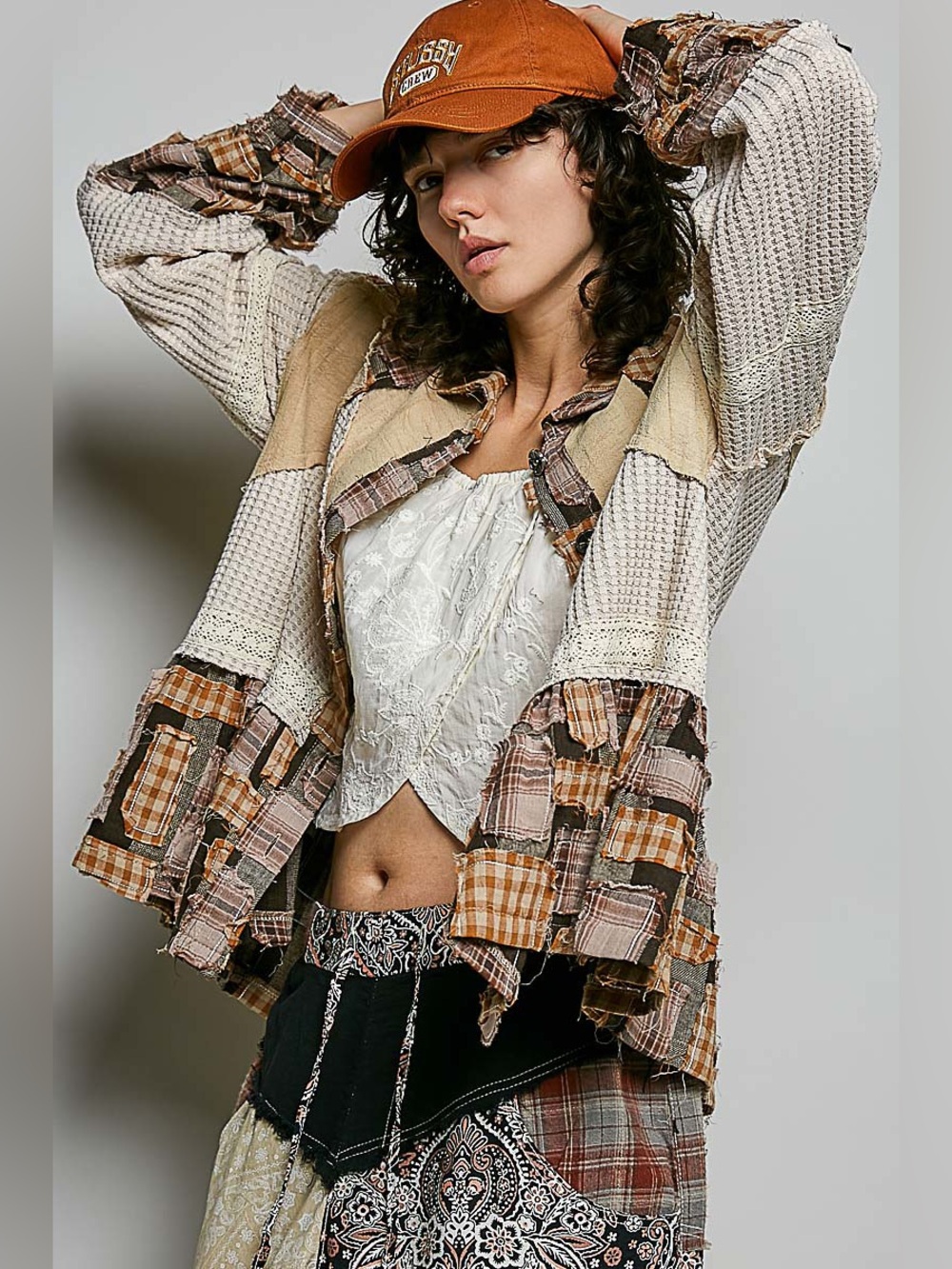 POL “Sundance Plaid” Oversized Shacket Jacket Boho Western Fall Layering | Coco